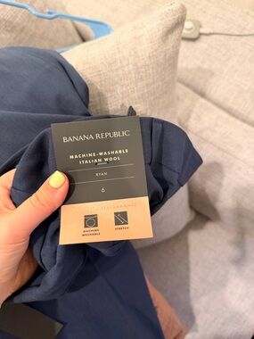 Banana Republic Navy Tailored Ryan Pants